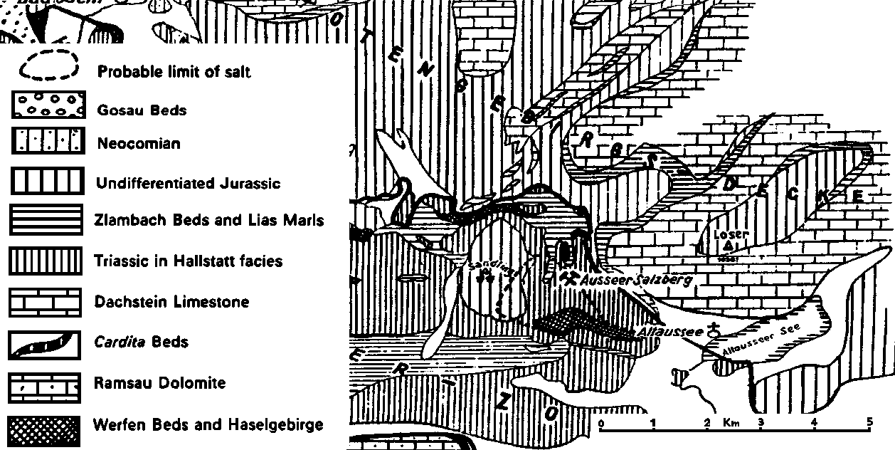 Geological map of Loser area