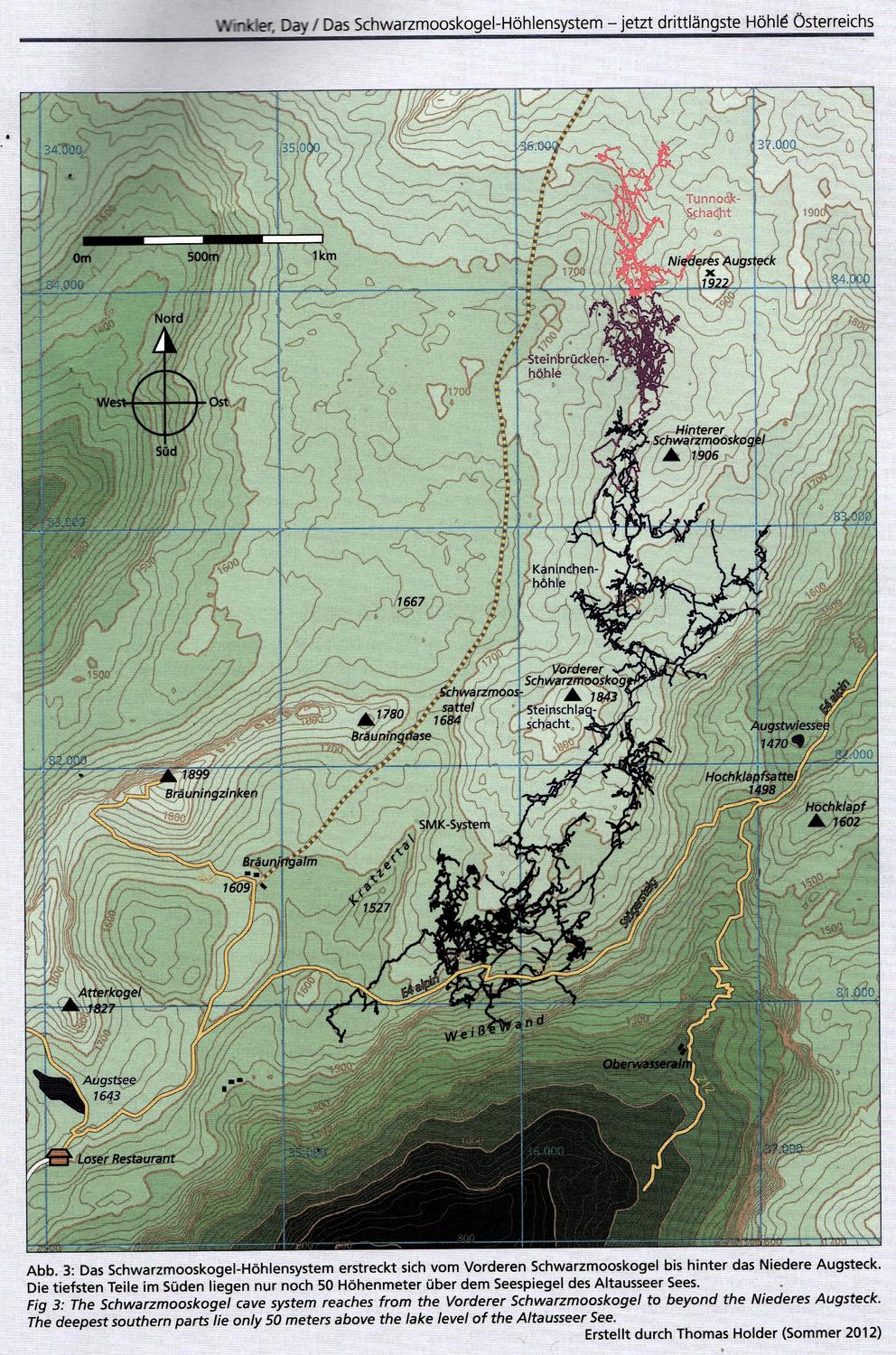 Schwatzmooskogelsystem superimposed on the map